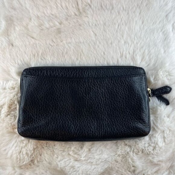 Coach Black Leather Zippered Wallet/Clutch One Size - Picture 2 of 6